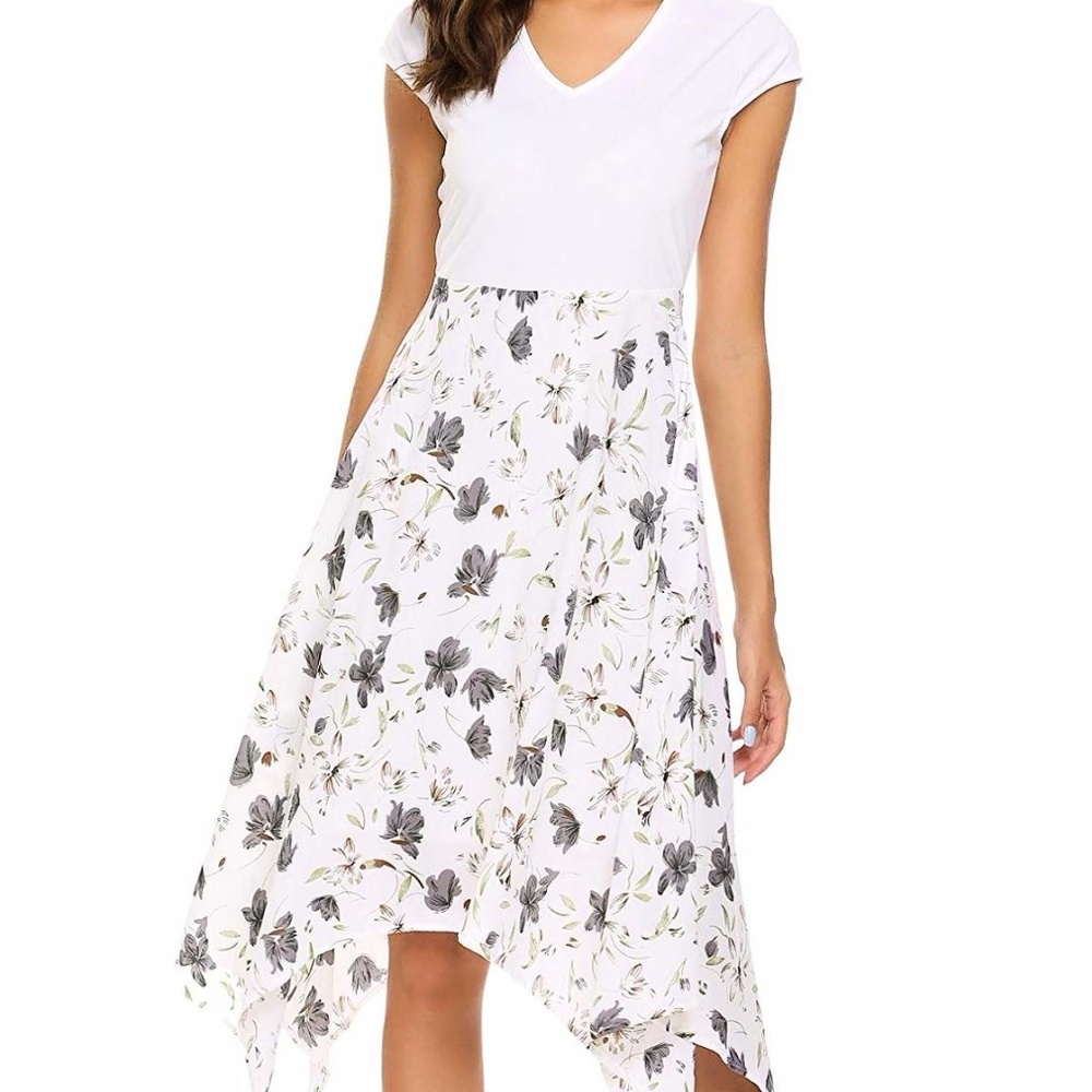 Women's Floral Print Summer Casual Dress Medium
